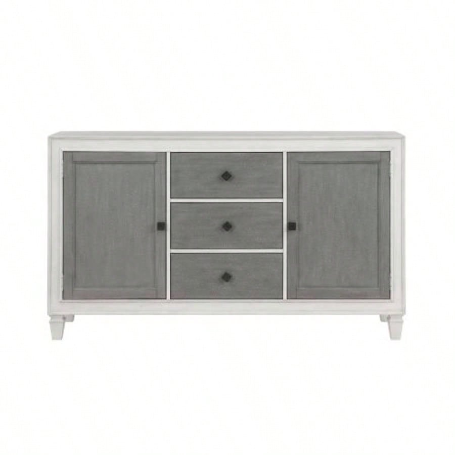 Katia Rustic Gray Weathered White Server