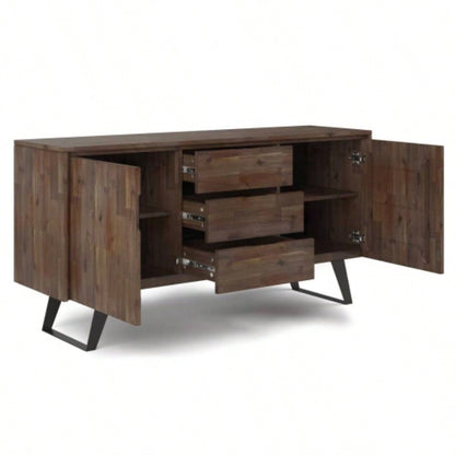 Lowry - Sideboard Buffet - Rustic Natural Aged Brown