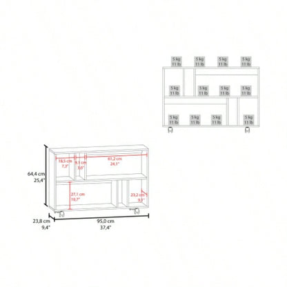 Norwood Table Cart, Living room, White