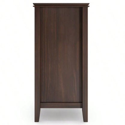 Artisan Solid Wood Sideboard Buffet in Dark Chestnut Brown