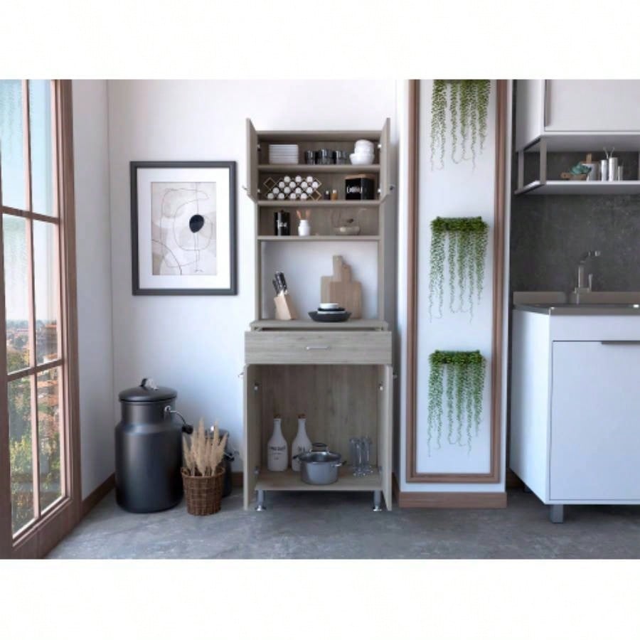 Santa Maria 1 - Drawer 1 - Shelf Area Pantry with Adjustable Metal Light