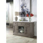 Zumala Marble Top Weathered Oak Server