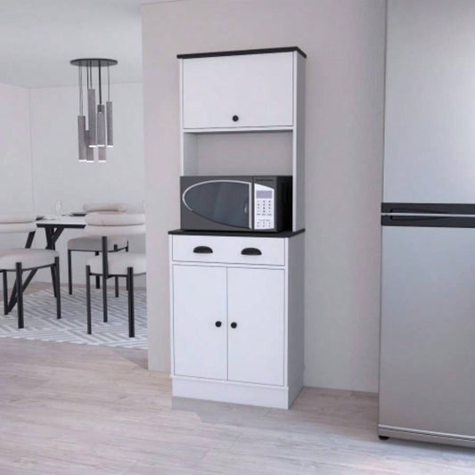 White and Black 2 - Cabinet Kitchen Pantry