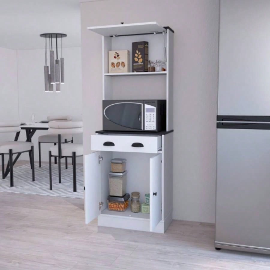 White and Black 2 - Cabinet Kitchen Pantry