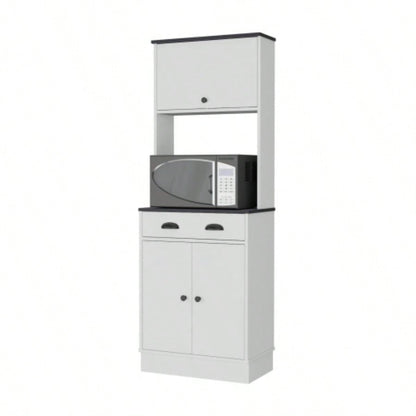 White and Black 2 - Cabinet Kitchen Pantry