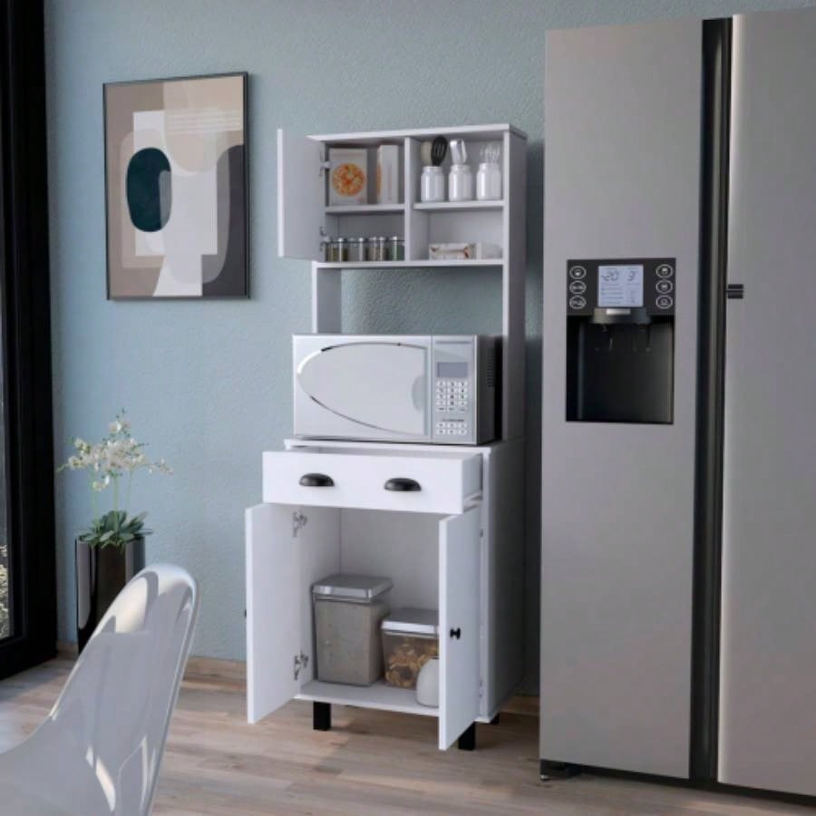 White 1 - Drawer Kitchen Pantry