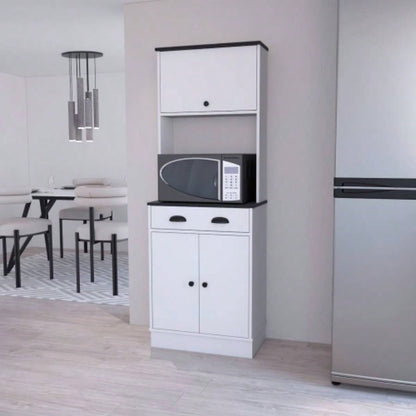 White and Black 2 - Cabinet Kitchen Pantry
