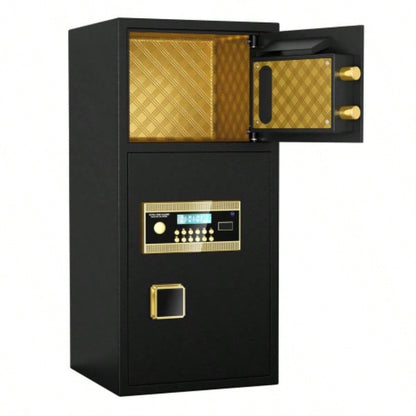 Large Double - door Coin - operated Safe, Digital Security Safe with Fireproof and Waterproof Bag, 6.5 Cubic Feet Safe Box with Hidden Code Function Home, Office and Hotel