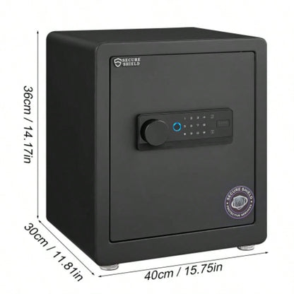 1.52 Cuft Safe Box, Solid Alloy Steel Office Hotel Home Safe, Security Digital Safes Box with Electronic Keypad, Spare Key, Alert, Mute Mode, Anti - Theft Safe Document Money Valuable