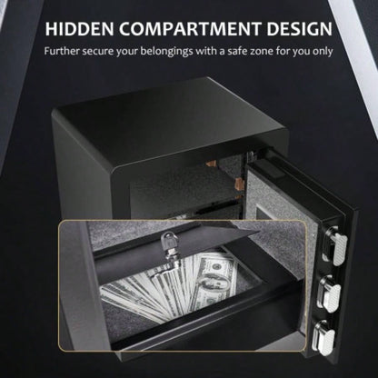 1.52 Cuft Safe Box, Solid Alloy Steel Office Hotel Home Safe, Security Digital Safes Box with Electronic Keypad, Spare Key, Alert, Mute Mode, Anti - Theft Safe Document Money Valuable