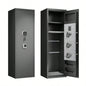 Gun Safes Home Rifle And Pistols, Fingerprint Electronic Safe With Quick Access, Detachable Partition, No Assembly Required, Black