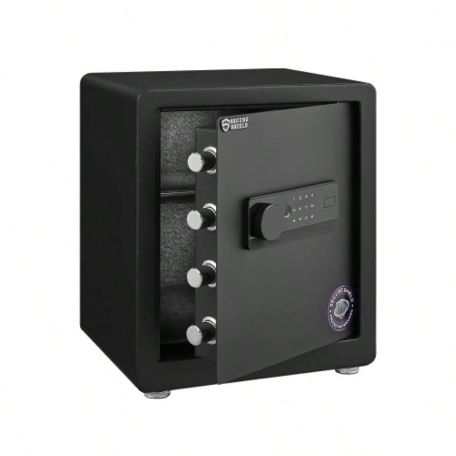 1.52 Cuft Safe Box, Solid Alloy Steel Office Hotel Home Safe, Security Digital Safes Box with Electronic Keypad, Spare Key, Alert, Mute Mode, Anti - Theft Safe Document Money Valuable