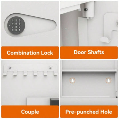 Digital Wall Hidden Safe Flat, Electronic, Steel, Keypad, Home or Business Heavy Duty Wall Mount Safe Protect Money, Jewelry, Passports Storage