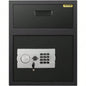 Digital Depository Safe 1. Cubic Feet Made of Carbon Steel Electronic Code Lock Depository Safe with Deposit Slot with Two Emergency Keys Depository Box Home Hotel Restaurant and Office