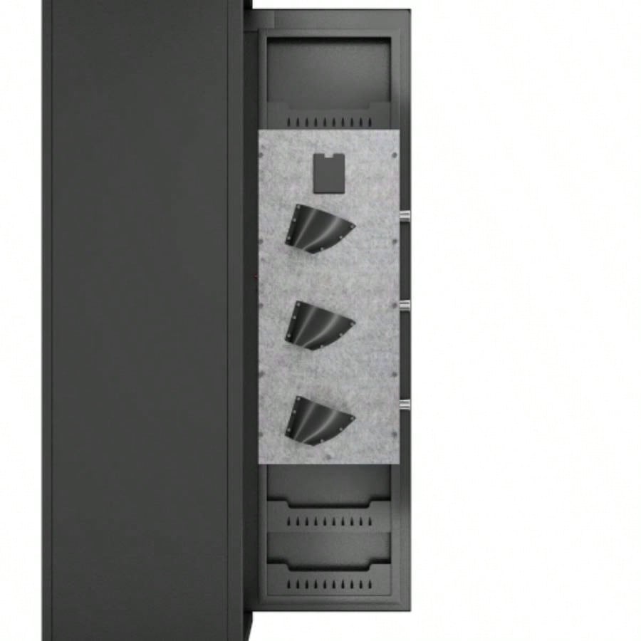 Gun Safes Home Rifle And Pistols, Fingerprint Electronic Safe With Quick Access, Detachable Partition, No Assembly Required, Black