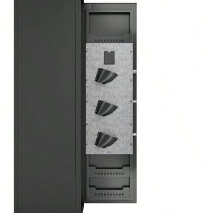 Gun Safes Home Rifle And Pistols, Fingerprint Electronic Safe With Quick Access, Detachable Partition, No Assembly Required, Black