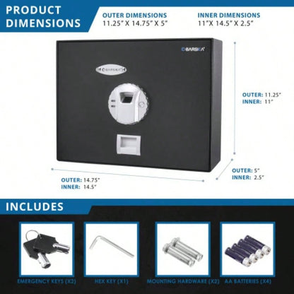 0 23 Cu Ft Top Opening Biometric Security Safe