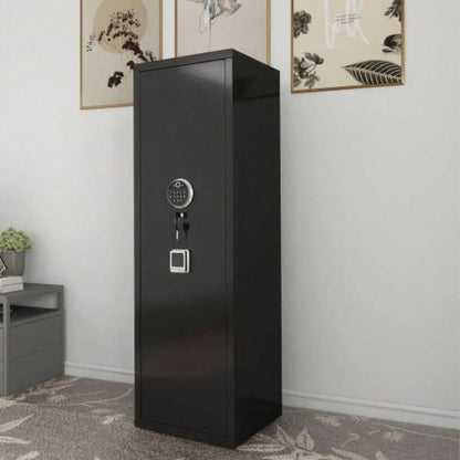 Gun Safes Home Rifle And Pistols, Fingerprint Electronic Safe With Quick Access, Detachable Partition, No Assembly Required, Black