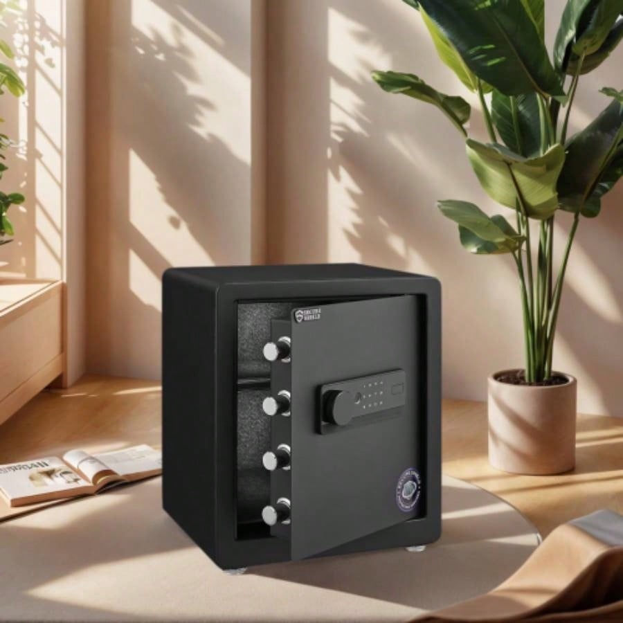 1.93 Cuft Safe Box, Security Electronic Steel Home Safe, Anti - Theft Digital Security Lock Box with Alert System, Removable Shelf, Mute Function, Personal Document Safes Money Jewelry