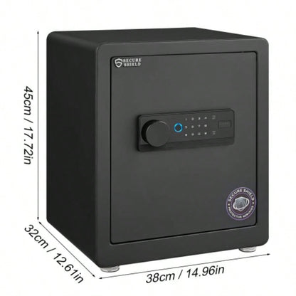 1.93 Cuft Safe Box, Security Electronic Steel Home Safe, Anti - Theft Digital Security Lock Box with Alert System, Removable Shelf, Mute Function, Personal Document Safes Money Jewelry