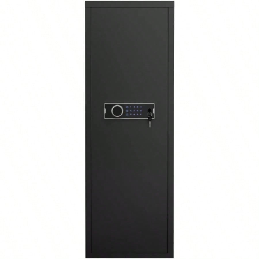 Heavey Duty, Large Size 5 - 8 Gun, Black Gun Cabinet with Electronic Password Keypad Lock, Unassembled Metal Rifle Gun Security Cabinet Safe Locker