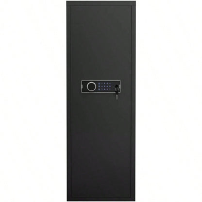 Heavey Duty, Large Size 5 - 8 Gun, Black Gun Cabinet with Electronic Password Keypad Lock, Unassembled Metal Rifle Gun Security Cabinet Safe Locker