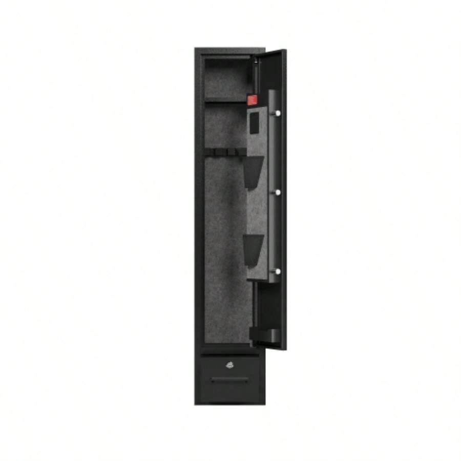 4 - Gun Capacity Rifle Safe. Holds Rifles, Pistols, Shotguns. Digital Lock Quick Access. Removable Shelf. Special Gun Rack Scoped Rifles. Plus, a Handy Storage Drawer