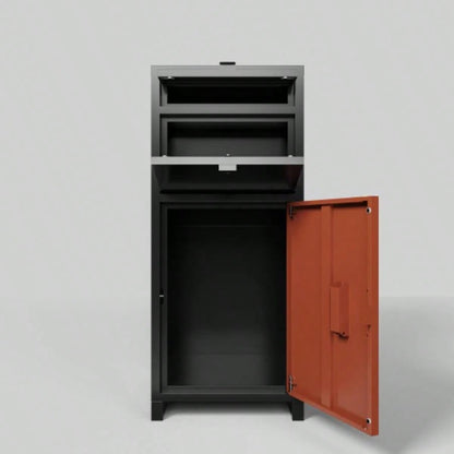 Outdoor Parcel Drop Box, Courier Locker with Mechanical Lock, Floor Standing Parcel Locker, Size 36.6x 15.75x 15.75 Burglar Resistant Stopper, Porch Curbside