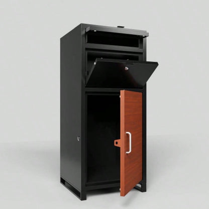 Outdoor Parcel Drop Box, Courier Locker with Mechanical Lock, Floor Standing Parcel Locker, Size 36.6x 15.75x 15.75 Burglar Resistant Stopper, Porch Curbside