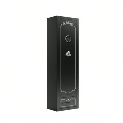 8 - Gun Capacity Rifle Safe. Holds Rifles, Pistols, Shotguns. Digital Lock Quick Access. Removable Shelf. Special Gun Rack Scoped Rifles. Plus, a Handy Storage Drawer