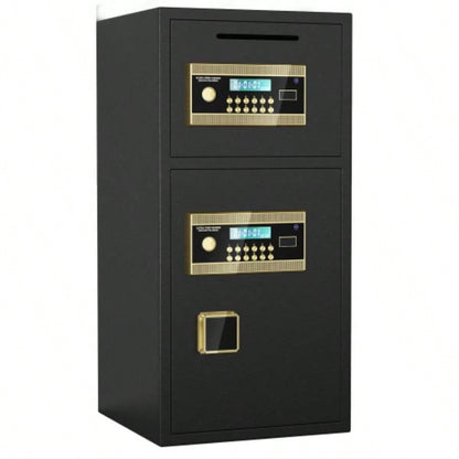 Large Double - door Coin - operated Safe, Digital Security Safe with Fireproof and Waterproof Bag, 6.0 Cubic Feet Safe Box with Hidden Code Function Home, Office and Hotel