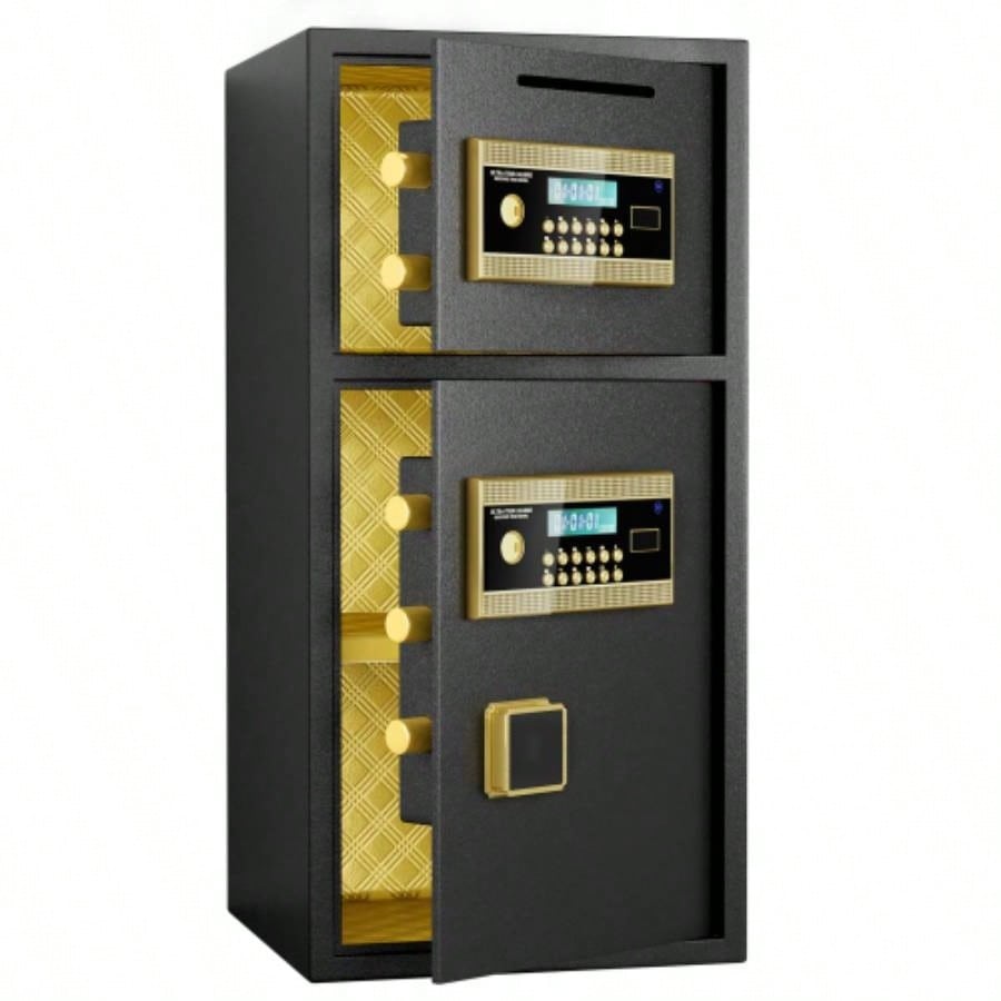 Large Double - door Coin - operated Safe, Digital Security Safe with Fireproof and Waterproof Bag, 6.0 Cubic Feet Safe Box with Hidden Code Function Home, Office and Hotel