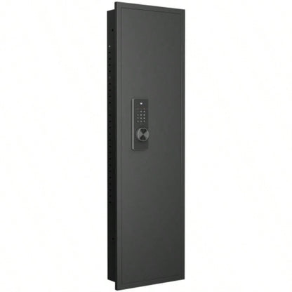 53 Passwod Panel In - Wall Safe, Hidden Wall Gun Safe Rifles with Adjustable Shelves, Assembled Storage Multifunctional Wall Safe and Valuables Black - Digital