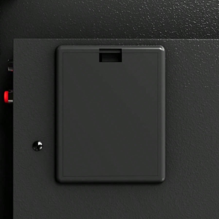 Steel Security Safe and Lock Box with Electronic Keypad - Secure Cash, Jewelry, ID Documents, Black, 1.69Cubic Feet