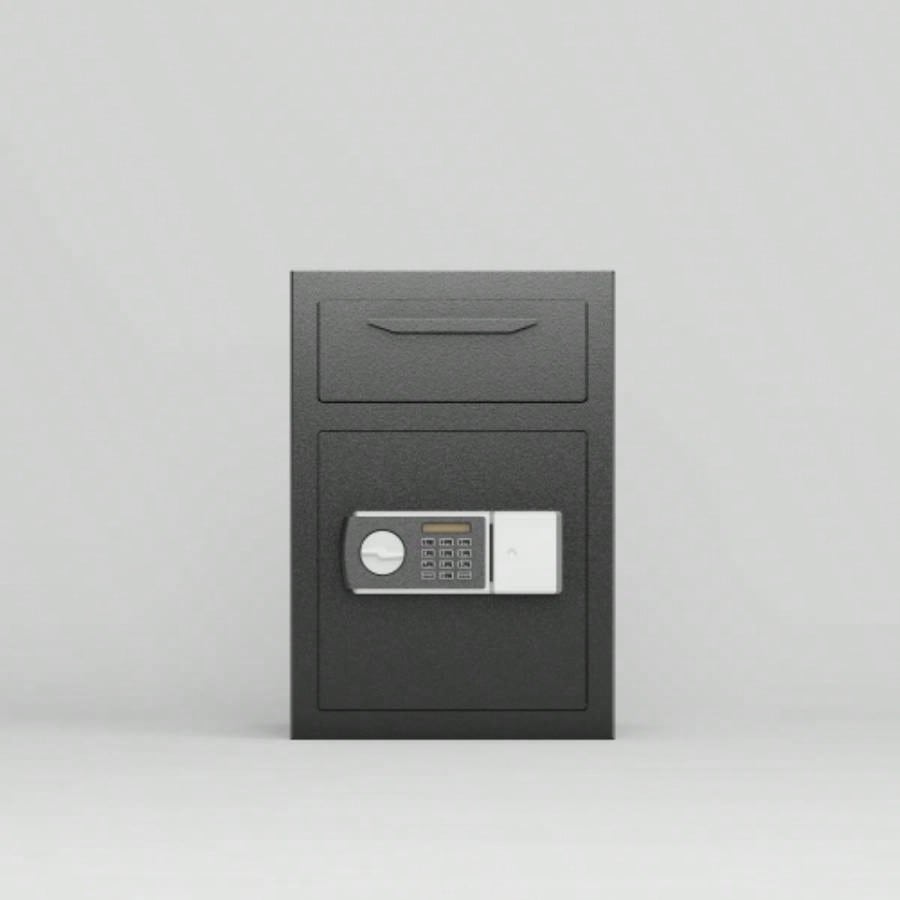 Digital Depository Safe Made of Carbon Steel Electronic Code Lock Depository Safe with Deposit Slot Depository Box Home Hotel Restaurant and Office