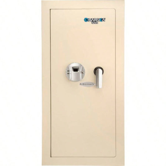 0.82 CUBIC FT LEFT OPEN BEIGE BIOMETRIC WALL SAFE