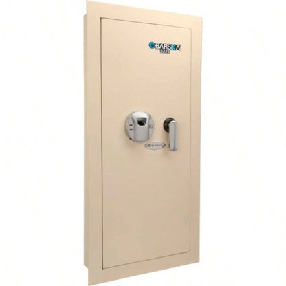 0.82 CUBIC FT LEFT OPEN BEIGE BIOMETRIC WALL SAFE