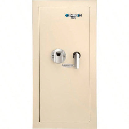 0.82 CUBIC FT LEFT OPEN BEIGE BIOMETRIC WALL SAFE