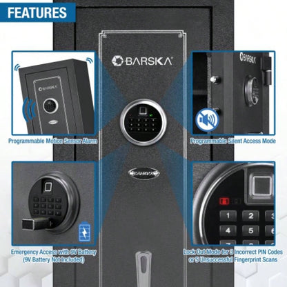 5.51 CUBIC FT BIOMETRIC KEYPAD RIFLESAFE