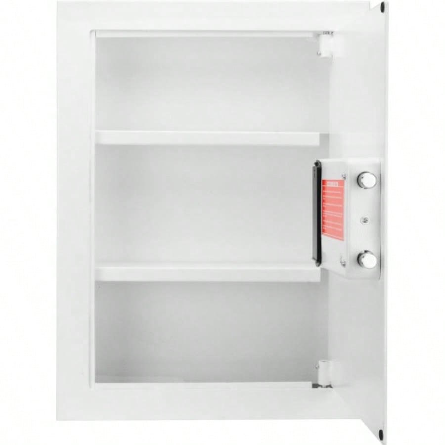 White Biometric Wall Safe