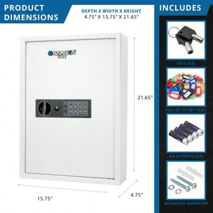 Keys Key Cabinet Digital Keypad Wall Safe White