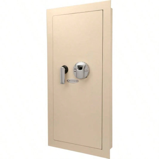 0.82 CUBIC FT BEIGE BIOMETRIC WALL SAFE
