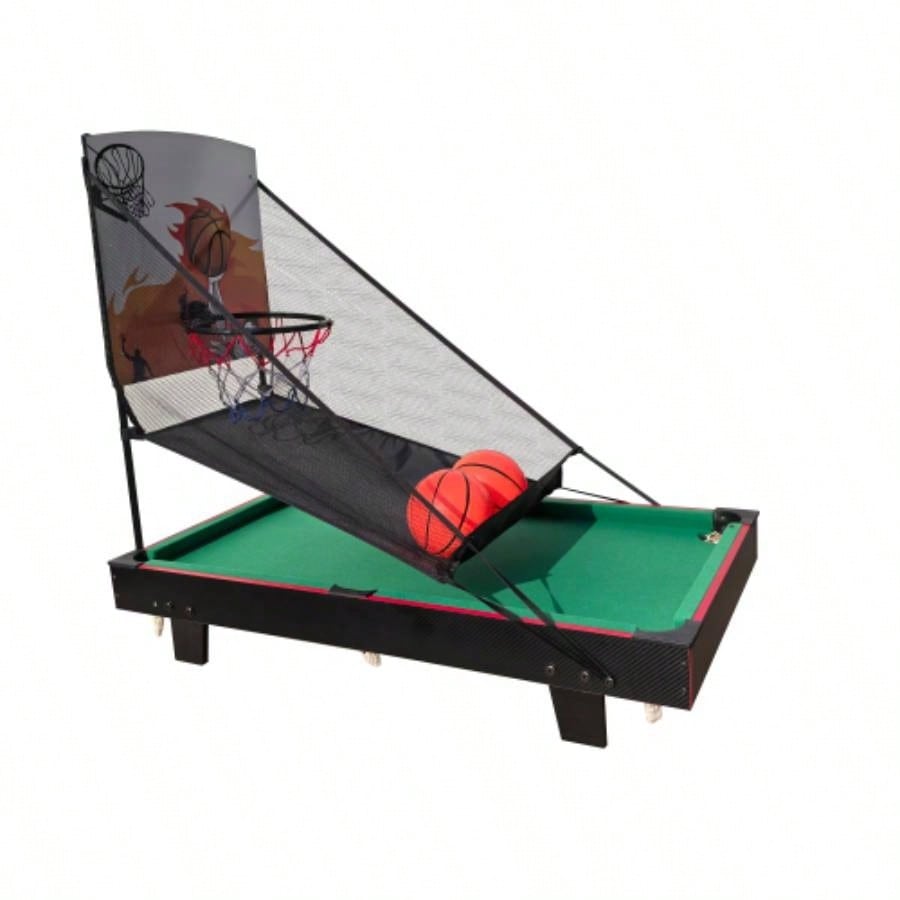 Multi Game Table 36 2 in 1 Combo Game Table Basketball, Billiards. Parent - child games, Indoor Outdoor, Game Room, Friends, Family, Kids and Adults.