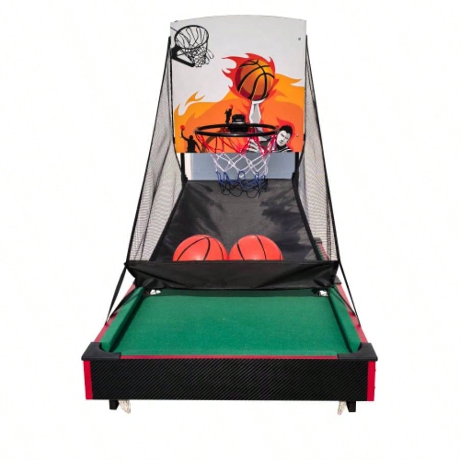 Multi Game Table 36 2 in 1 Combo Game Table Basketball, Billiards. Parent - child games, Indoor Outdoor, Game Room, Friends, Family, Kids and Adults.