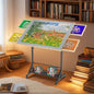 Wooden 1500 Piece Puzzle Table with Drawer, 3527.17 Adjustable Puzzle Table, 360 Tilting Puzzle Table with and Wheels, Adjustable Height and Angle, with Protective Cover BACK TO SCHOOL