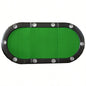 Folding Poker Table Top 10 Players Tri - Fold Texas Holdem Blackjack Casino Game Tabletop Green