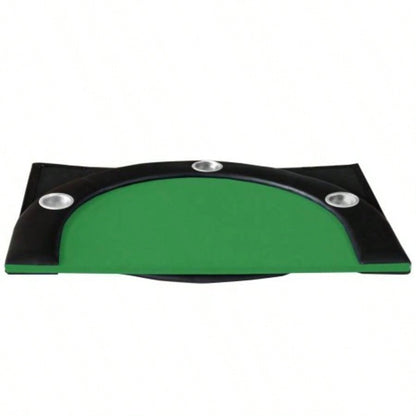 Folding Poker Table Top 10 Players Tri - Fold Texas Holdem Blackjack Casino Game Tabletop Green