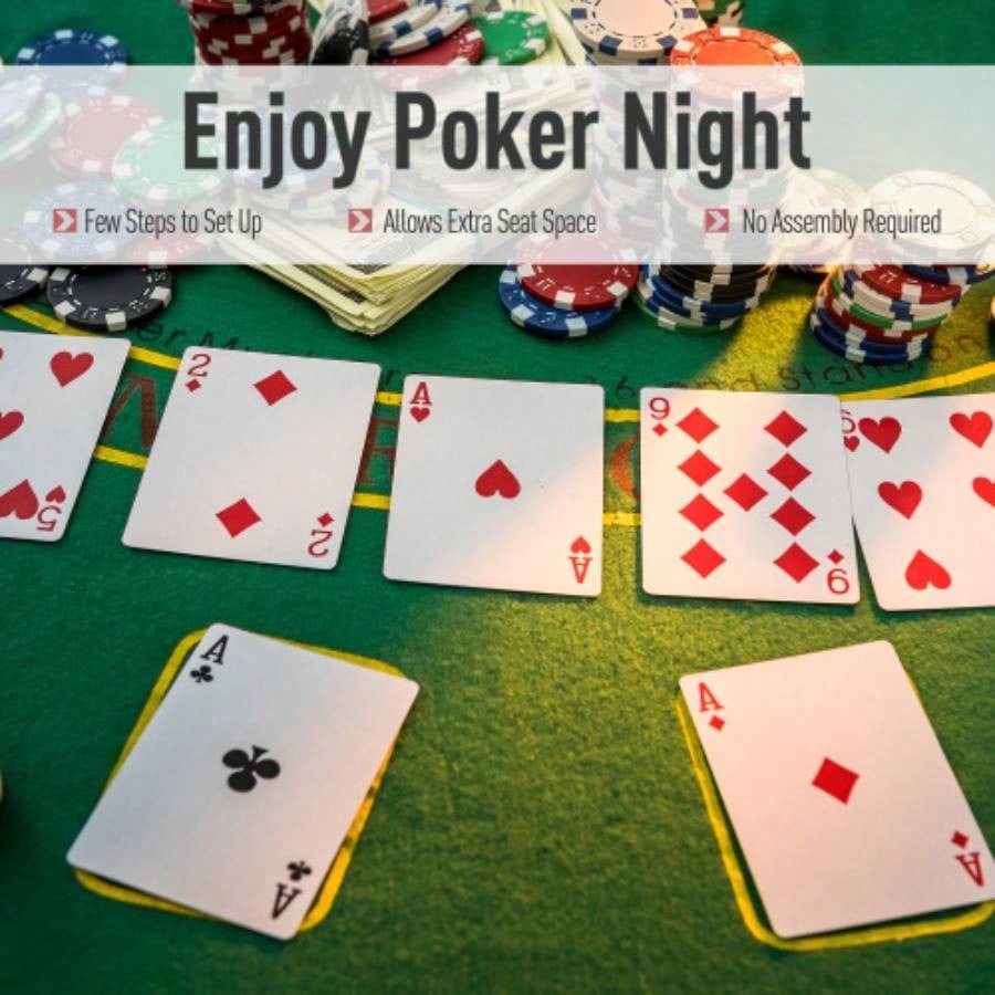 Soozier Poker Table Foldable, 72 Blackjack Table Players with Chip Cup Holder, Green Felt