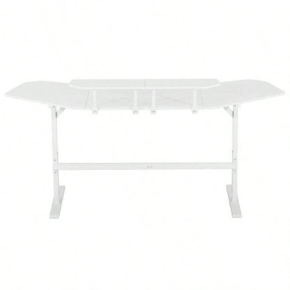 Techni Sport TS911D Gaming Desk with Shelves Accessory Holder, White