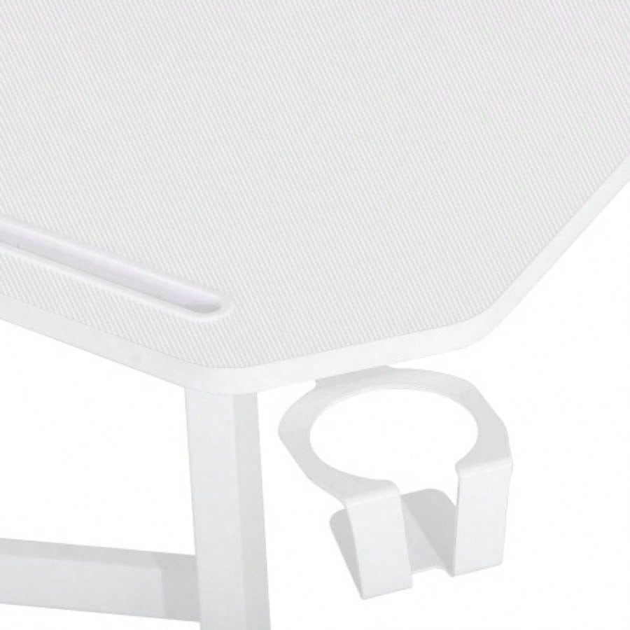 Techni Sport TS911D Gaming Desk with Shelves Accessory Holder, White